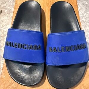 Balenciaga Pool Slides Cobalt Blue Black Women's Size 7
Authentic Made in Italy